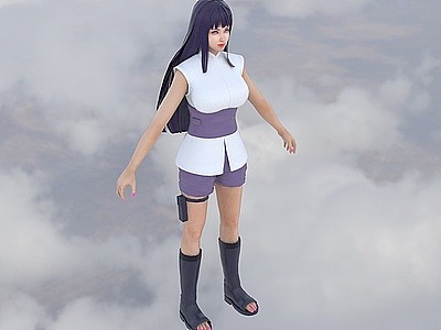 C4D日向雛田卡通動(dòng)漫女人物